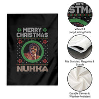 Funny Retro Merry Christmas Nukka Parody Garden Flag Holiday Cheer 90s Xmas Throwback Parody - Wonder Print Shop