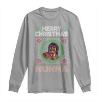 Funny Retro Merry Christmas Nukka Parody Long Sleeve Shirt Holiday Cheer 90s Xmas Throwback Parody - Wonder Print Shop