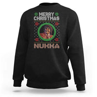 Funny Retro Merry Christmas Nukka Parody Sweatshirt Holiday Cheer 90s Xmas Throwback Parody - Wonder Print Shop