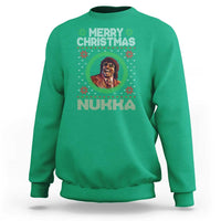 Funny Retro Merry Christmas Nukka Parody Sweatshirt Holiday Cheer 90s Xmas Throwback Parody - Wonder Print Shop