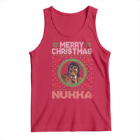 Funny Retro Merry Christmas Nukka Parody Tank Top Holiday Cheer 90s Xmas Throwback Parody - Wonder Print Shop