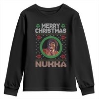 Funny Retro Merry Christmas Nukka Parody Youth Sweatshirt Holiday Cheer 90s Xmas Throwback Parody - Wonder Print Shop