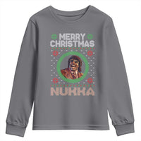 Funny Retro Merry Christmas Nukka Parody Youth Sweatshirt Holiday Cheer 90s Xmas Throwback Parody - Wonder Print Shop