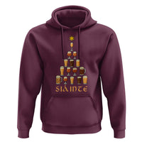 Sláinte Christmas Tree Pint Glass Hoodie Ale Glass Beer Drinking Lover Holiday Party - Wonder Print Shop