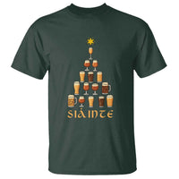 Sláinte Christmas Tree Pint Glass T Shirt Ale Glass Beer Drinking Lover Holiday Party - Wonder Print Shop