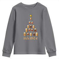 Sláinte Christmas Tree Pint Glass Youth Sweatshirt Ale Glass Beer Drinking Lover Holiday Party - Wonder Print Shop