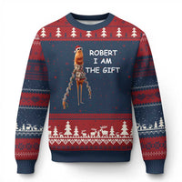 Funny Marcus the Worm in Ugly Xmas Sweater Ugly Christmas Sweater Robert I Am the Gift Meme Holiday Humor - Wonder Print Shop