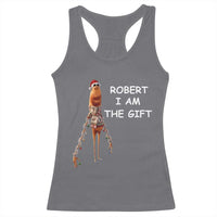 Funny Marcus the Worm in Ugly Christmas Sweater Racerback Tank Top Robert I Am the Gift Meme Holiday Humor - Wonder Print Shop