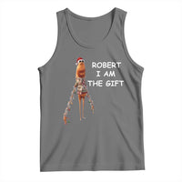 Funny Marcus the Worm in Ugly Christmas Sweater Tank Top Robert I Am the Gift Meme Holiday Humor - Wonder Print Shop