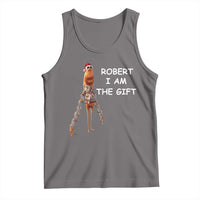 Funny Marcus the Worm in Ugly Christmas Sweater Tank Top Robert I Am the Gift Meme Holiday Humor - Wonder Print Shop