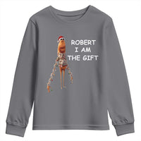 Funny Marcus the Worm in Ugly Christmas Sweater Youth Sweatshirt Robert I Am the Gift Meme Holiday Humor - Wonder Print Shop