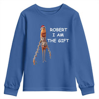 Funny Marcus the Worm in Ugly Christmas Sweater Youth Sweatshirt Robert I Am the Gift Meme Holiday Humor - Wonder Print Shop