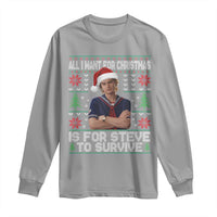 All I Want for Christmas is Steve to Survive Long Sleeve Shirt Stranger Xmas Wishes Fan Gift - Wonder Print Shop