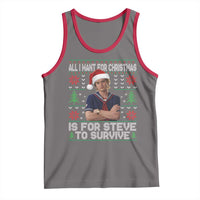 All I Want for Christmas is Steve to Survive Tank Top Stranger Xmas Wishes Fan Gift - Wonder Print Shop