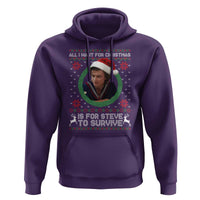 Funny Stranger Xmas Survival Wishes Hoodie All I Want for Christmas is Steve to Survive Fan Gift - Wonder Print Shop