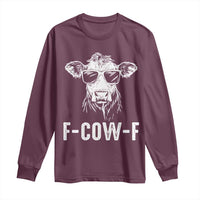 Funny F-Cow-F Cow Attitude Meme Long Sleeve Shirt Subtle Sass Farm Fresh Humor - Wonder Print Shop