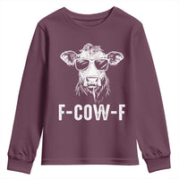 Funny F-Cow-F Cow Attitude Meme Youth Sweatshirt Subtle Sass Farm Fresh Humor - Wonder Print Shop