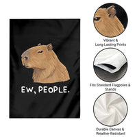 Anti Social Capybara Meme Garden Flag Ew People Sarcastic Funny Introvert Gift - Wonder Print Shop