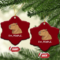 Anti Social Capybara Meme Ceramic Ornament Ew People Sarcastic Funny Introvert Gift - Wonder Print Shop