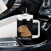 Anti Social Capybara Meme Tumbler With Handle Ew People Sarcastic Funny Introvert Gift - Wonder Print Shop