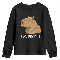 Anti Social Capybara Meme Youth Sweatshirt Ew People Sarcastic Funny Introvert Gift - Wonder Print Shop