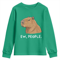 Anti Social Capybara Meme Youth Sweatshirt Ew People Sarcastic Funny Introvert Gift - Wonder Print Shop