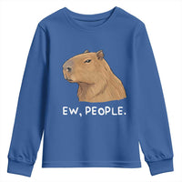 Anti Social Capybara Meme Youth Sweatshirt Ew People Sarcastic Funny Introvert Gift - Wonder Print Shop