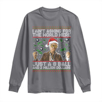 Funny Billy Wish Meme Just A 8 Ball and 2 Million Dollars Long Sleeve Shirt Baby Uncle Ain't Asking for The World - Wonder Print Shop