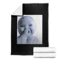 Funny Tuff Baby Giggling Meme Throw Blanket Viral AI Niche Baby Holding Laugh Photo - Wonder Print Shop