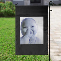 Funny Tuff Baby Giggling Meme Garden Flag Viral AI Niche Baby Holding Laugh Photo - Wonder Print Shop