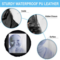 Funny Tuff Baby Giggling Meme Spare Tire Cover Viral AI Niche Baby Holding Laugh Photo - Wonder Print Shop