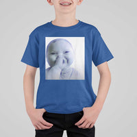 Funny Tuff Baby Giggling Meme T Shirt For Kid Viral AI Niche Baby Holding Laugh Photo - Wonder Print Shop