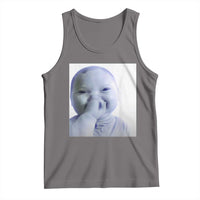 Funny Tuff Baby Giggling Meme Tank Top Viral AI Niche Baby Holding Laugh Photo - Wonder Print Shop