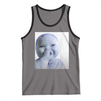 Funny Tuff Baby Giggling Meme Tank Top Viral AI Niche Baby Holding Laugh Photo - Wonder Print Shop