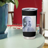Funny Tuff Baby Giggling Meme Tumbler Cup Viral AI Niche Baby Holding Laugh Photo - Wonder Print Shop