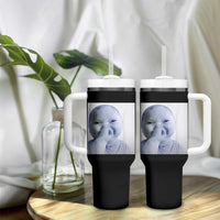 Funny Tuff Baby Giggling Meme Tumbler With Handle Viral AI Niche Baby Holding Laugh Photo - Wonder Print Shop
