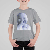 Funny Tuff Baby Giggling Meme T Shirt For Kid Viral AI Niche Baby Holding Laugh Face - Wonder Print Shop