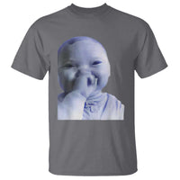 Funny Tuff Baby Giggling Meme T Shirt Viral AI Niche Baby Holding Laugh Face - Wonder Print Shop