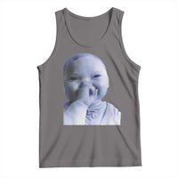 Funny Tuff Baby Giggling Meme Tank Top Viral AI Niche Baby Holding Laugh Face - Wonder Print Shop