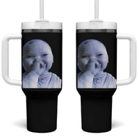 Funny Tuff Baby Giggling Meme Tumbler With Handle Viral AI Niche Baby Holding Laugh Face - Wonder Print Shop