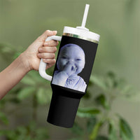 Funny Tuff Baby Giggling Meme Tumbler With Handle Viral AI Niche Baby Holding Laugh Face - Wonder Print Shop