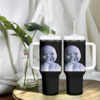 Funny Tuff Baby Giggling Meme Tumbler With Handle Viral AI Niche Baby Holding Laugh Face - Wonder Print Shop