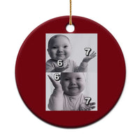 Funny Tuff Baby 67 Meme Ceramic Ornament Viral AI Niche Baby Six Seven Hand Gesture - Wonder Print Shop