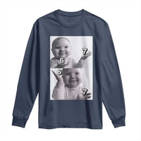 Funny Tuff Baby 67 Meme Long Sleeve Shirt Viral AI Niche Baby Six Seven Hand Gesture - Wonder Print Shop