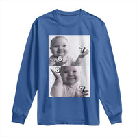 Funny Tuff Baby 67 Meme Long Sleeve Shirt Viral AI Niche Baby Six Seven Hand Gesture - Wonder Print Shop