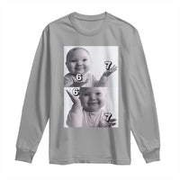 Funny Tuff Baby 67 Meme Long Sleeve Shirt Viral AI Niche Baby Six Seven Hand Gesture - Wonder Print Shop