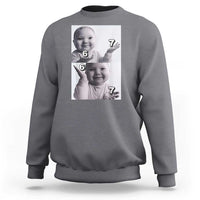 Funny Tuff Baby 67 Meme Sweatshirt Viral AI Niche Baby Six Seven Hand Gesture - Wonder Print Shop