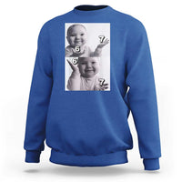Funny Tuff Baby 67 Meme Sweatshirt Viral AI Niche Baby Six Seven Hand Gesture - Wonder Print Shop