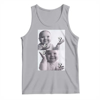 Funny Tuff Baby 67 Meme Tank Top Viral AI Niche Baby Six Seven Hand Gesture - Wonder Print Shop