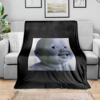 Funny Tuff Baby Side Eye Meme Throw Blanket Viral AI Niche Baby Face Reaction - Wonder Print Shop